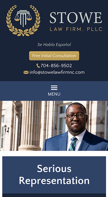 Responsive Mobile Attorney Website for Stowe Law Firm, PLLC