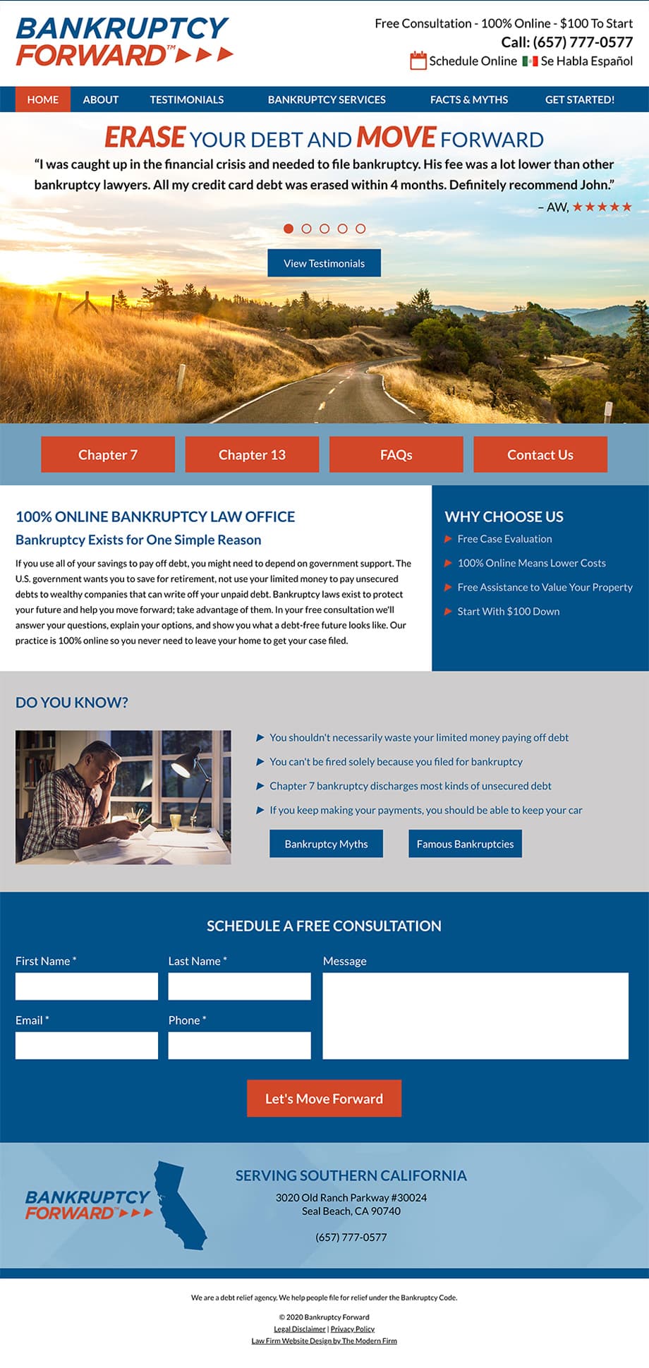 Law Firm Website Design for Bankruptcy Forward