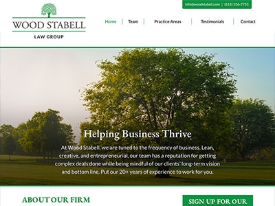 Law Firm Website design for Wood Stabell Law Group, P…