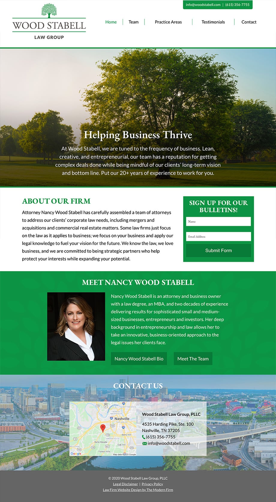 Law Firm Website Design for Wood Stabell Law Group, PLLC