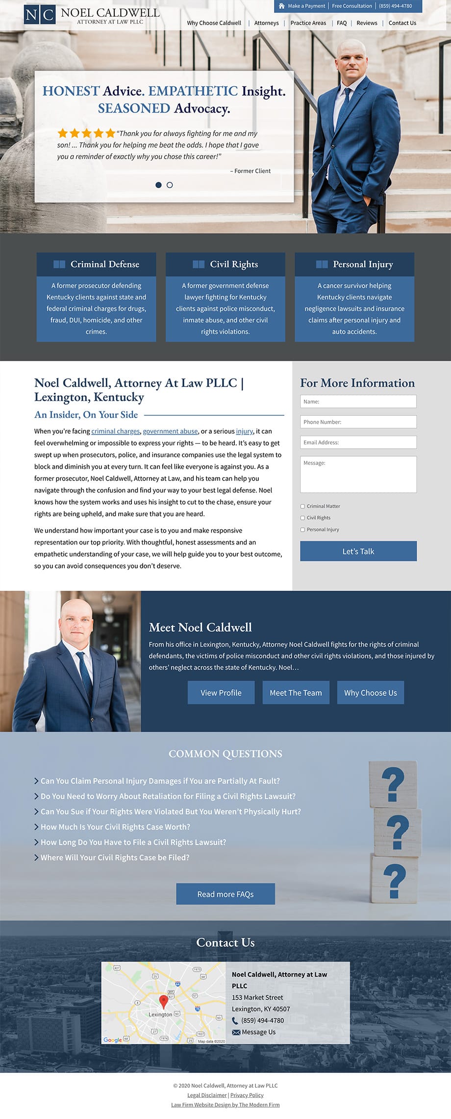 Law Firm Website Design for Noel Caldwell, Attorney at Law PLLC