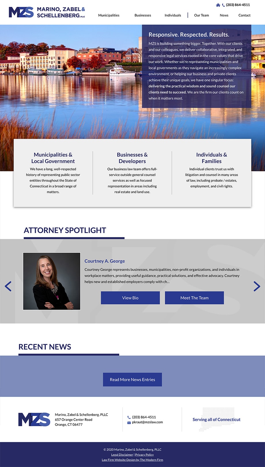 Law Firm Website Design for Marino, Zabel & Schellenberg, PLLC