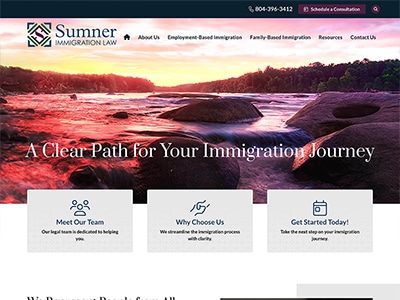 Law Firm Website design for Sumner Immigration Law, P…