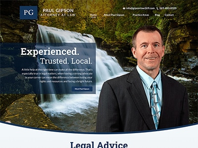 Law Firm Website design for Paul Gipson, Attorney at…