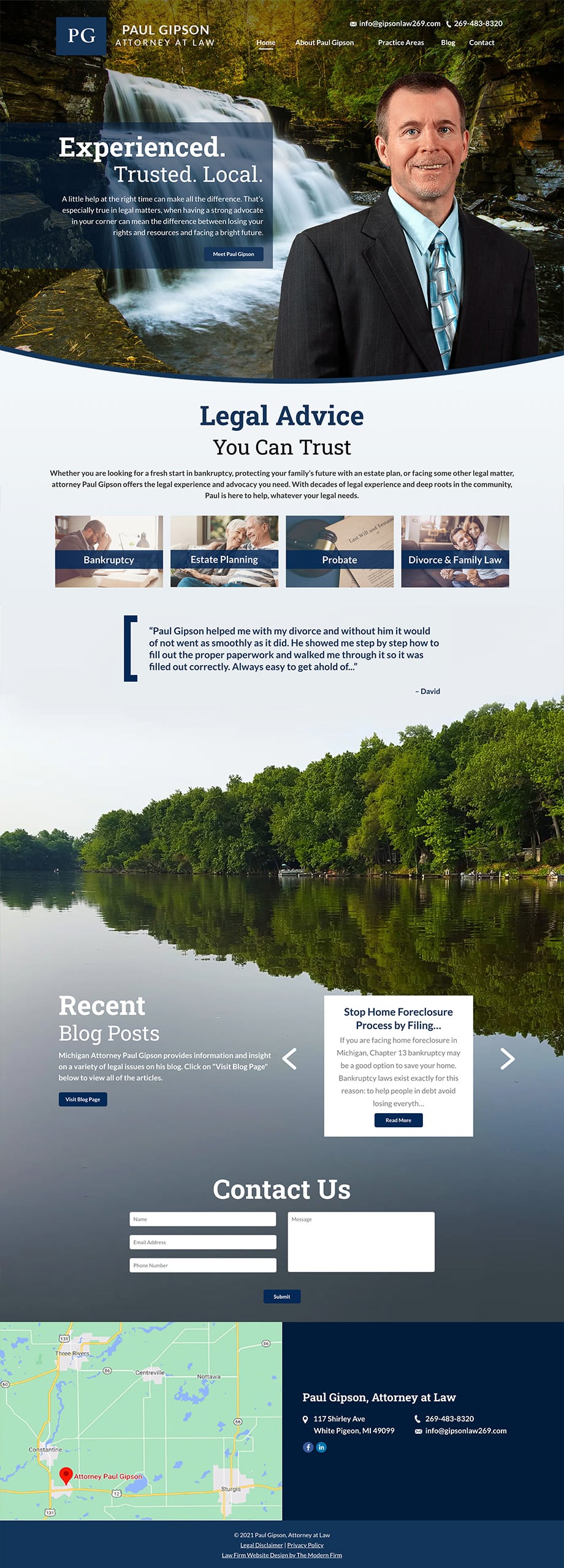 Law Firm Website Design for Paul Gipson, Attorney at Law