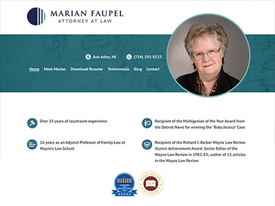 Law Firm Website design for Marian Faupel, Attorney a…