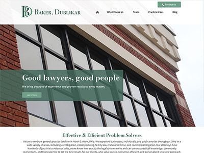 Law Firm Website design for Baker, Dublikar, Beck, Wi…