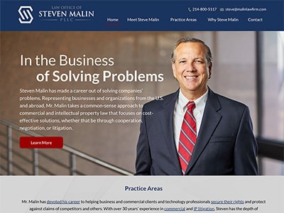 Law Firm Website design for Law Office of Steven Mali…