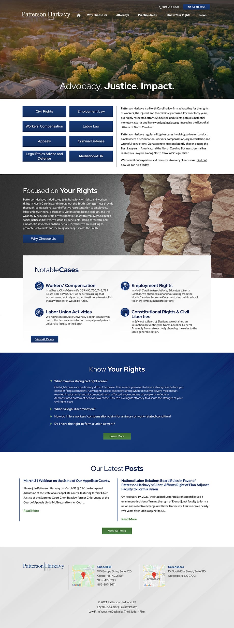 Law Firm Website Design for Patterson Harkavy LLP