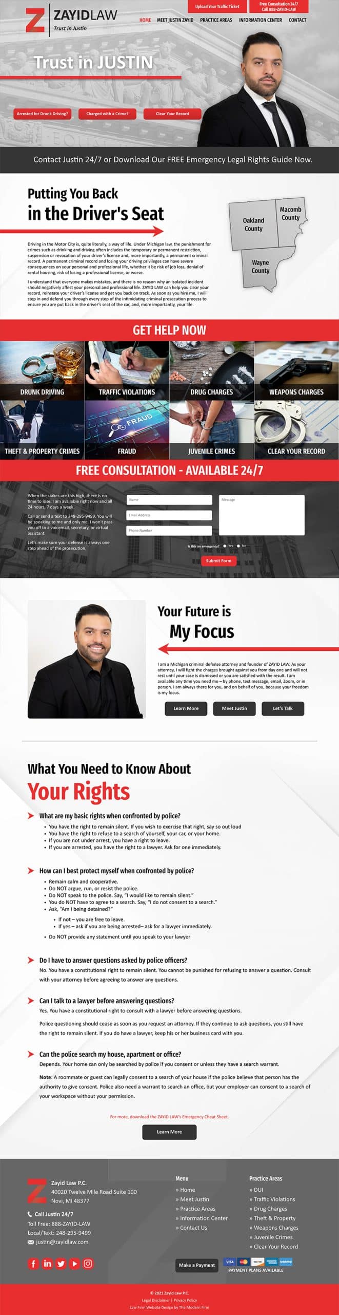 Law Firm Website Design for Zayid Law P.C.