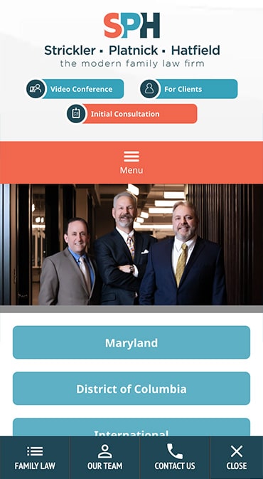 Responsive Mobile Attorney Website for Strickler, Platnick & Hatfield, P.C.