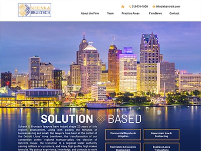 Law Firm Website design for Schenk & Bruetsch PLC