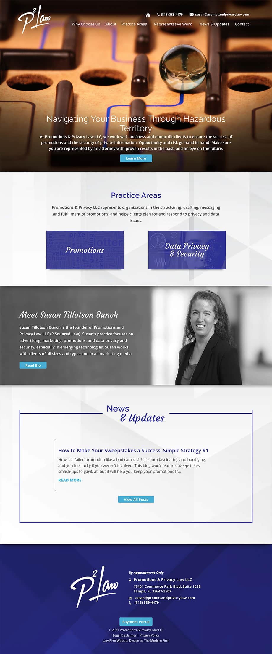 Law Firm Website Design for Promotions & Privacy Law LLC