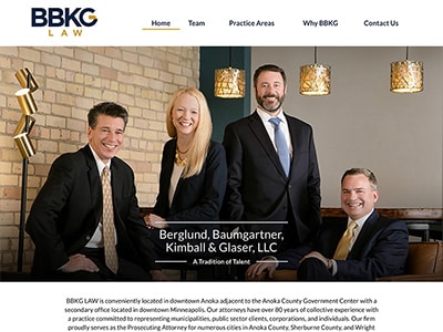 Law Firm Website design for Berglund, Baumgartner, Ki…