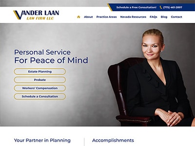 Law Firm Website design for Vander Laan Law Firm LLC