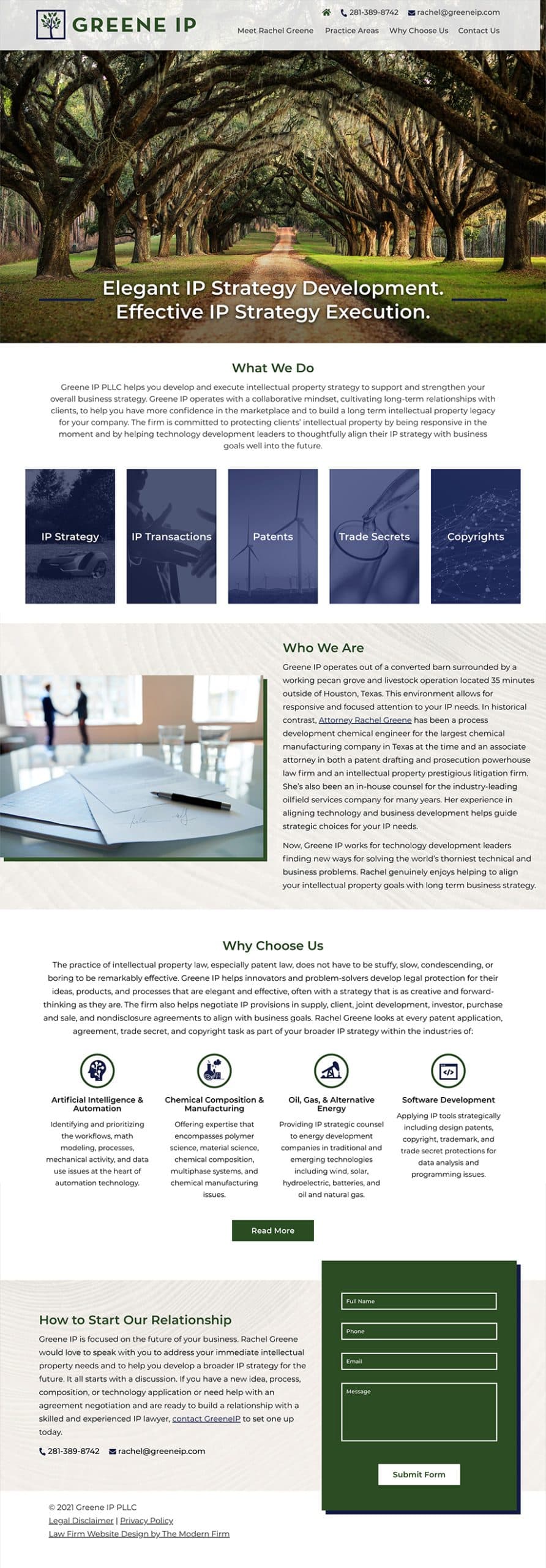 Law Firm Website Design for Greene IP PLLC