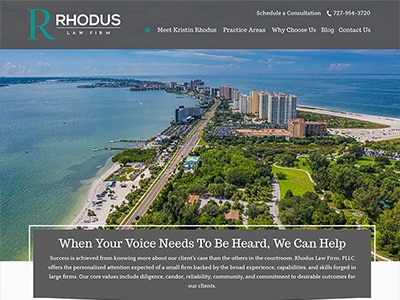 Law Firm Website design for Rhodus Law Firm