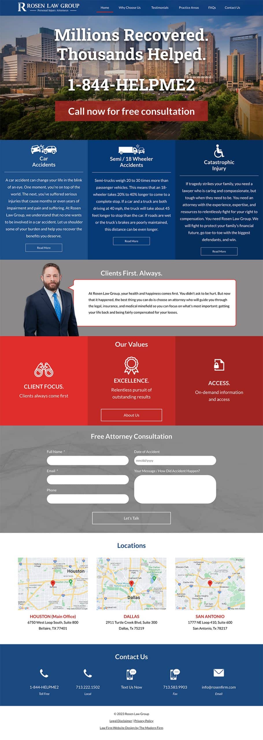 Law Firm Website Design for Rosen Law Group