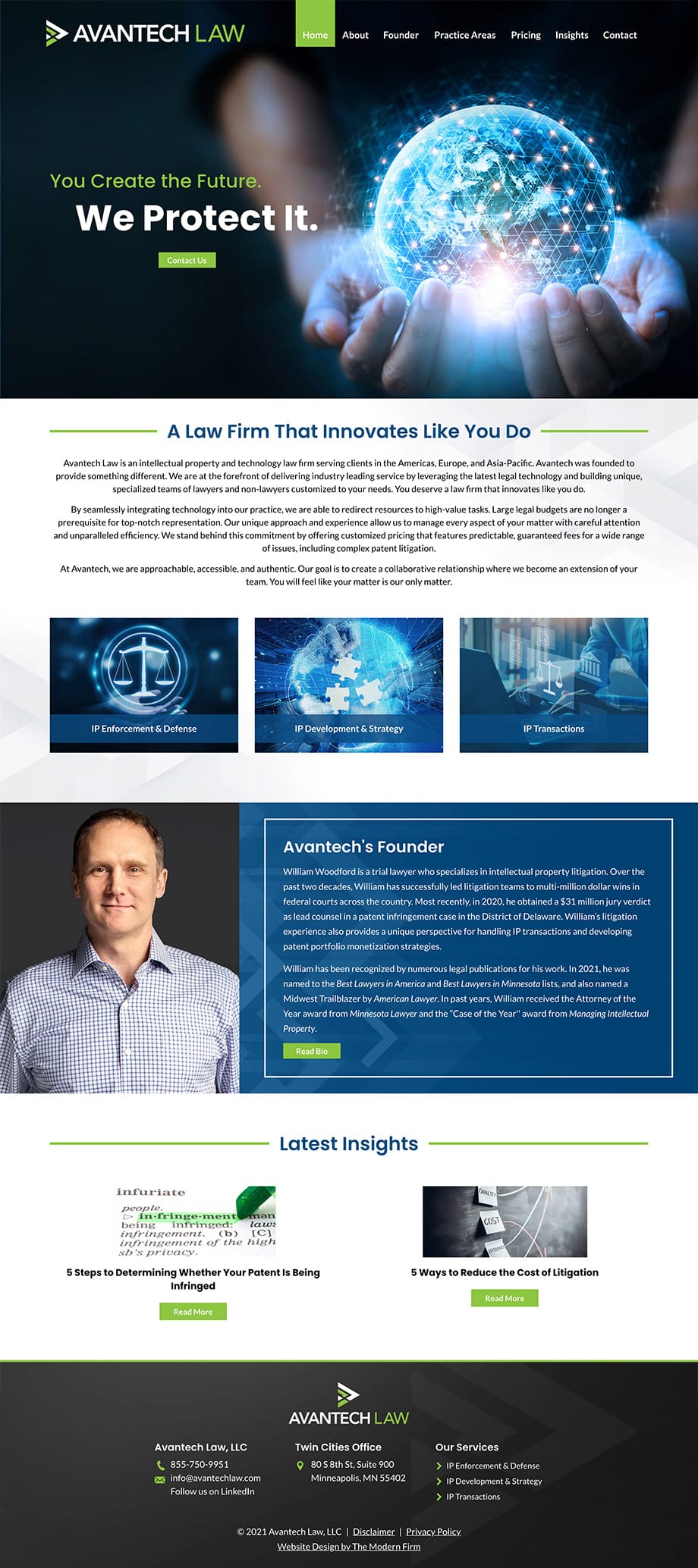 Law Firm Website Design for Avantech Law, LLC