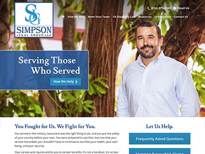 Law Firm Website design for Simpson Legal Group, PLLC