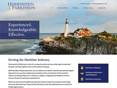 Law Firm Website design for Hohenstein & Parkinson, L…