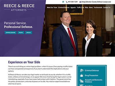 Law Firm Website design for Reece & Reece, Attorneys