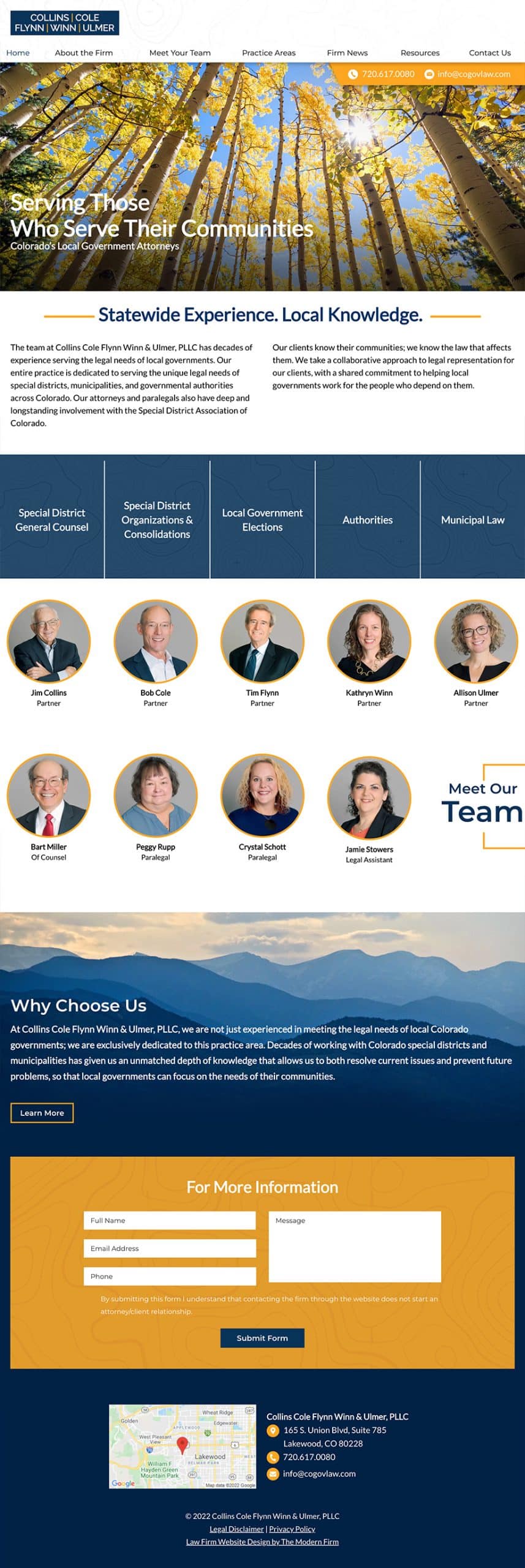 Law Firm Website Design for Collins Cole Winn & Ulmer, PLLC