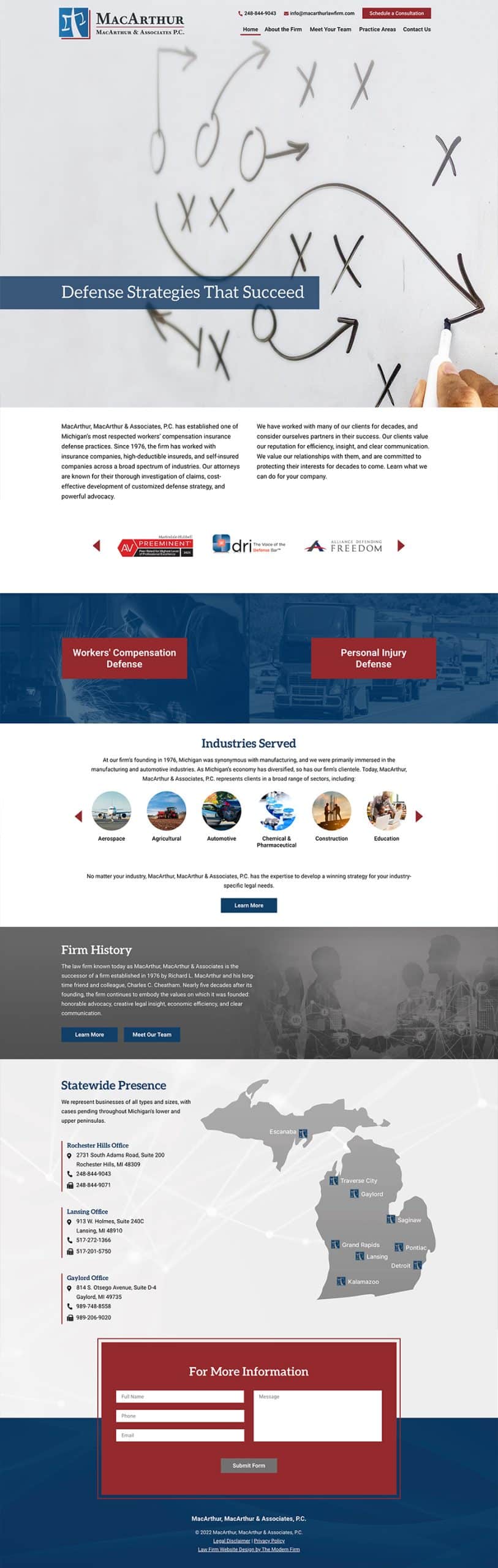 Law Firm Website Design for MacArthur, MacArthur & Associates, P.C.