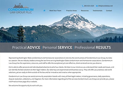 Law Firm Website design for Condominium Law Group, PL…