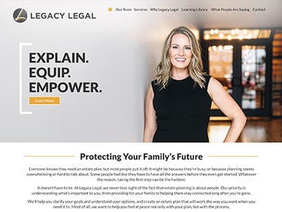 Website Design for Legacy Legal, LLC