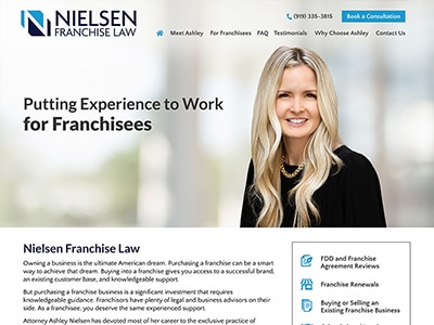 Law Firm Website design for Nielsen Franchise Law