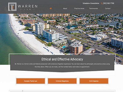 Law Firm Website design for Warren Law Firm, PLLC