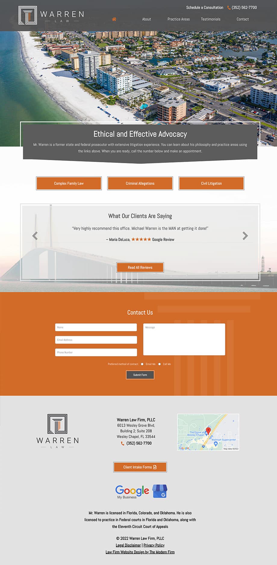 Law Firm Website Design for Warren Law Firm, PLLC