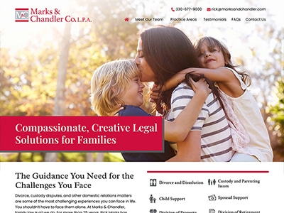 Law Firm Website design for Marks & Chandler Co., L.P…