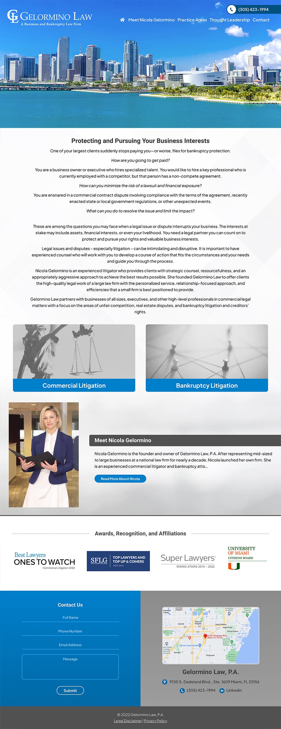 Law Firm Website Design for Gelormino Law, P.A.