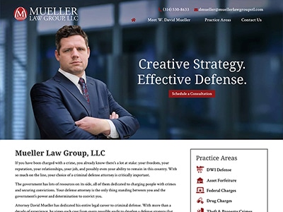 Law Firm Website design for Mueller Law Group, LLC