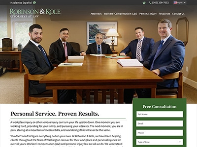 Law Firm Website design for Robinson & Kole