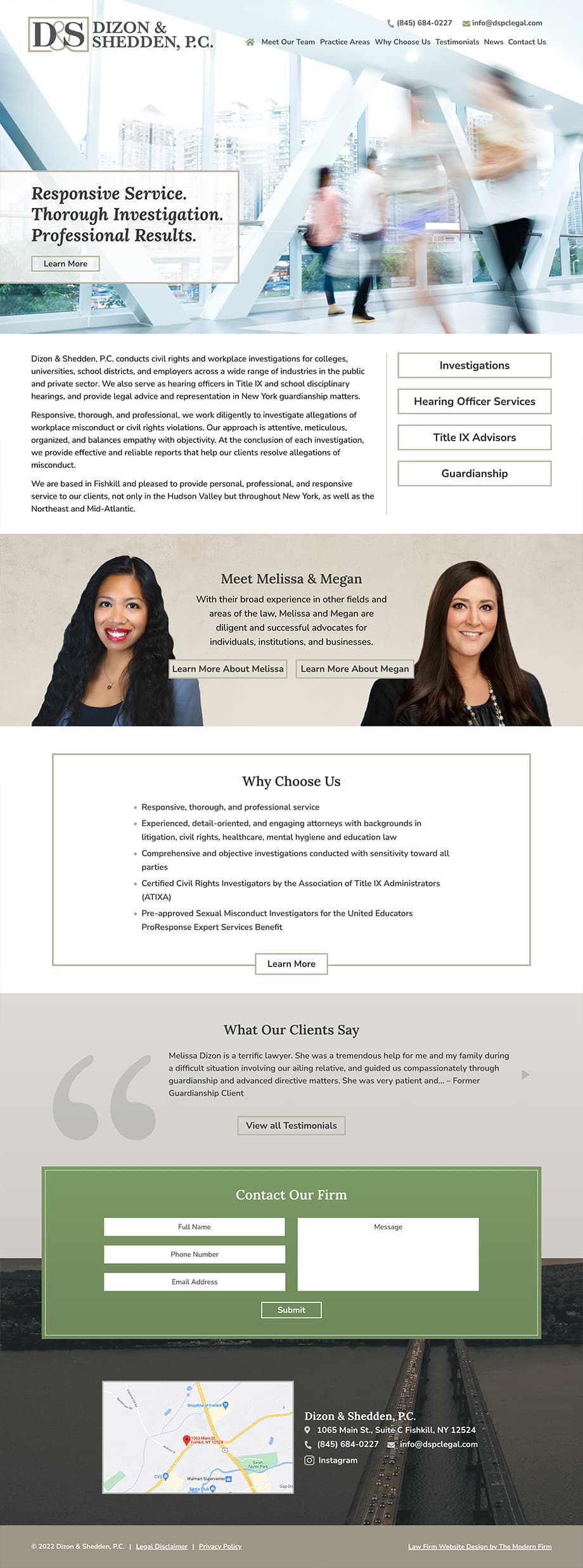 Law Firm Website Design for Dizon & Shedden, P.C. 