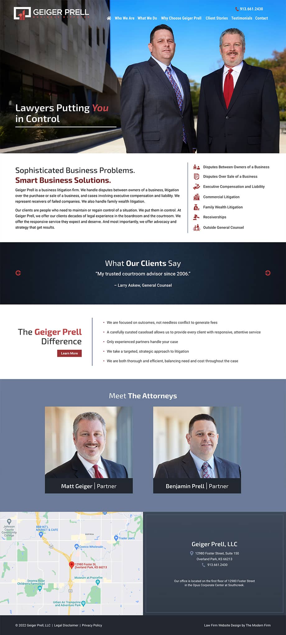 Law Firm Website Design for Geiger Prell, LLC