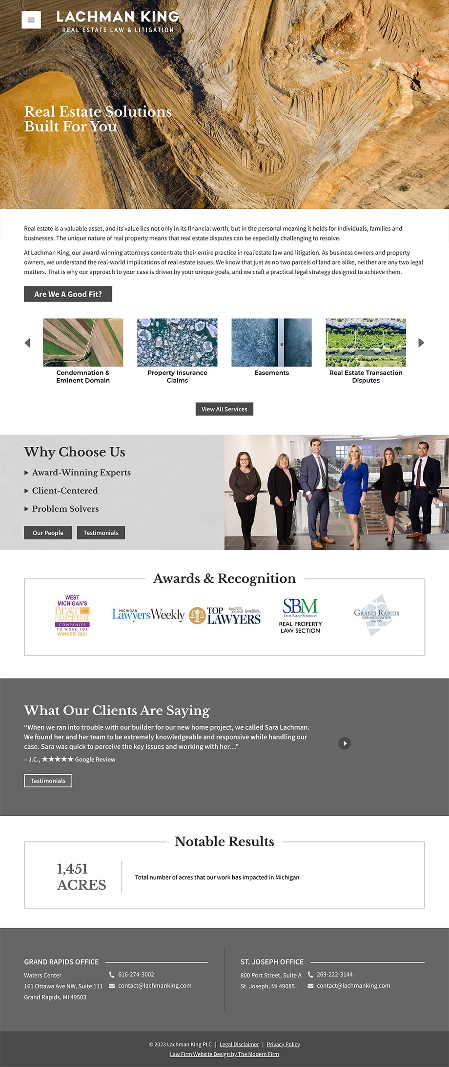 Law Firm Website Design for Lachman King PLC