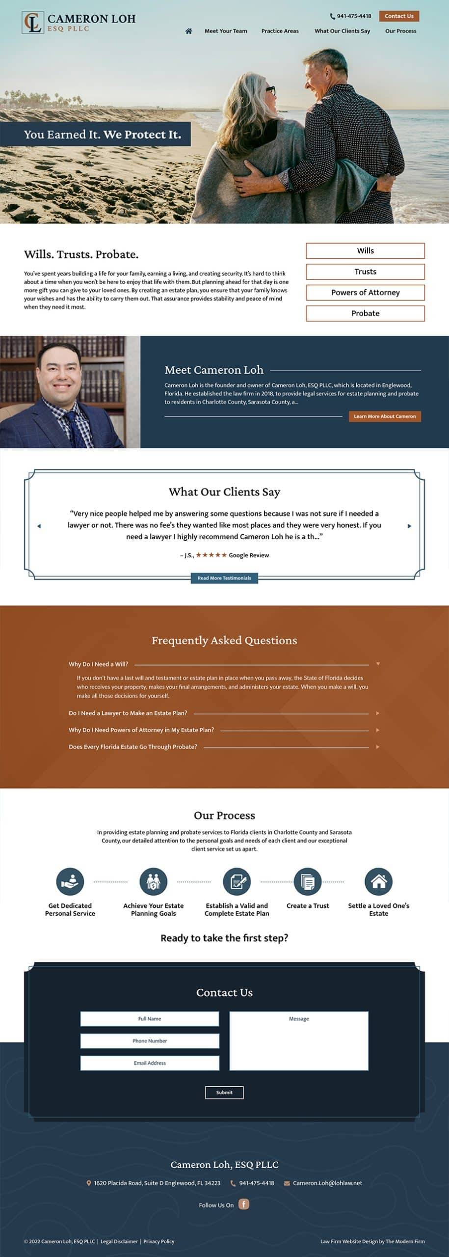 Law Firm Website Design for Cameron Loh, ESQ PLLC