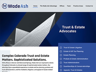 Law Firm Website design for Wade Ash LLC