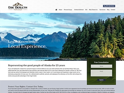 Law Firm Website design for Eric Derleth - Trial Lawy…