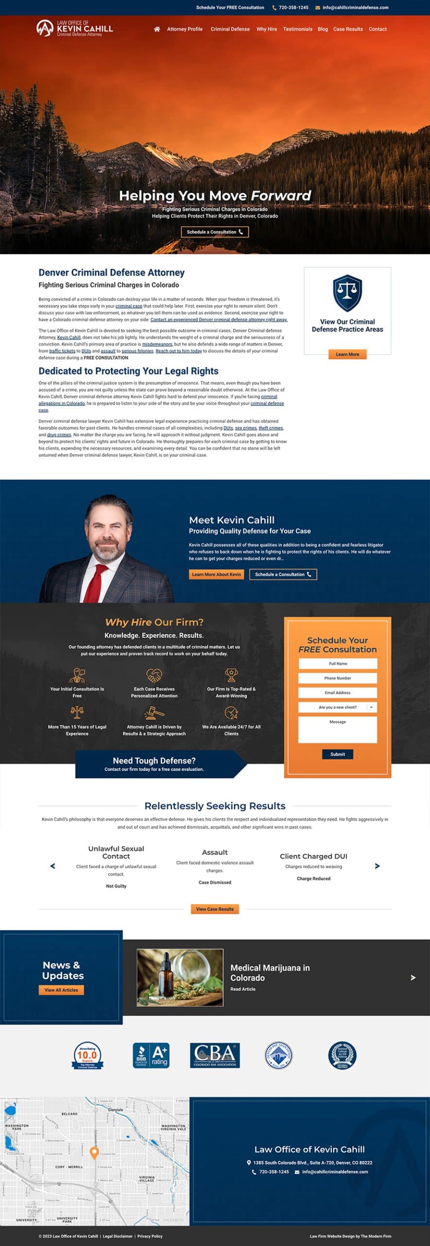 Law Firm Website Design for Law Office of Kevin Cahill