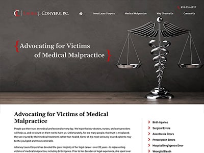 Law Firm Website design for Laura J. Conyers, P.C.