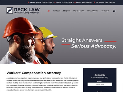 Law Firm Website design for Reck Law