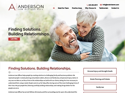 Website Design for Anderson Law Offices, PLL…