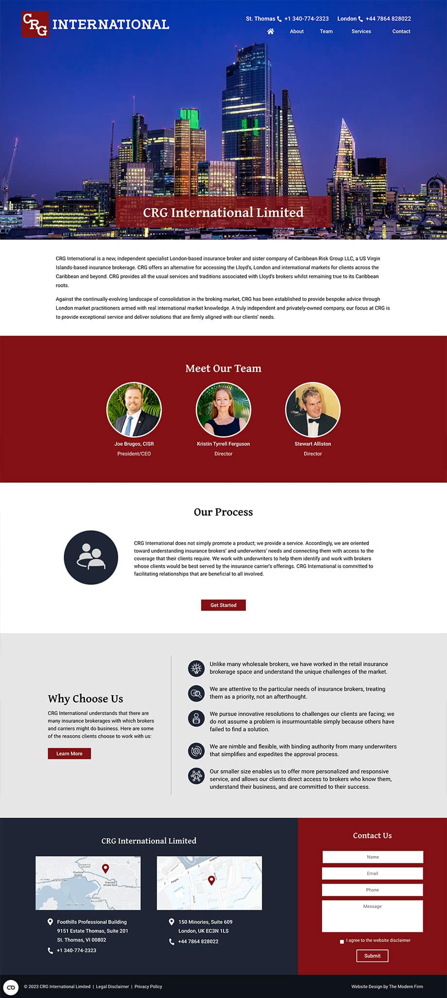 Law Firm Website Design for CRG International Limited