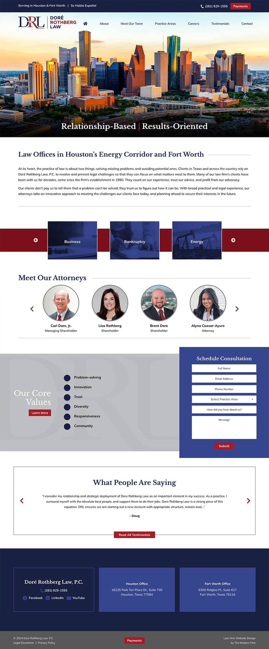 Law Firm Website Design for Dore Rothberg Law, P.C