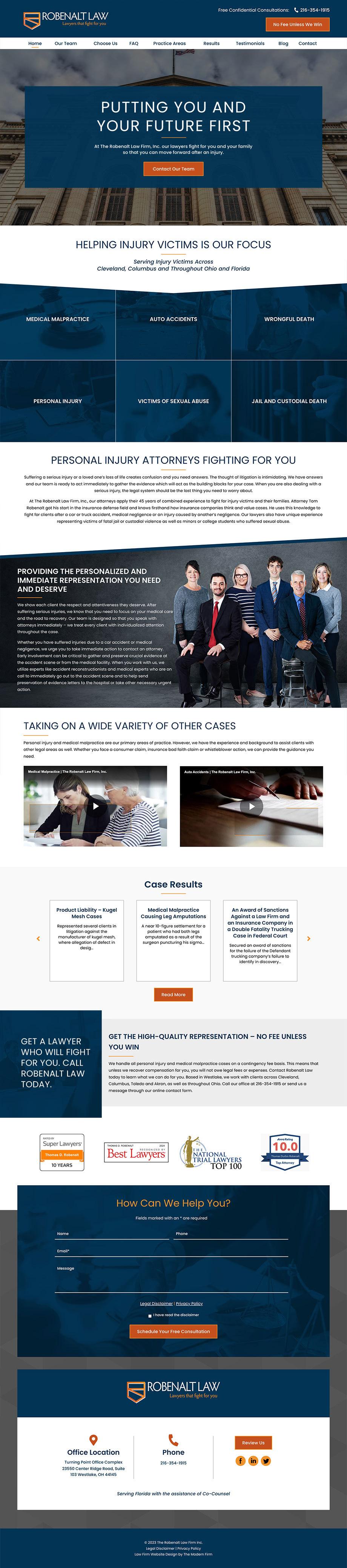 Law Firm Website Design for Robenalt Law